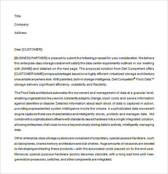 Sales Proposal Template 19+ Free Sample, Example, Format Download