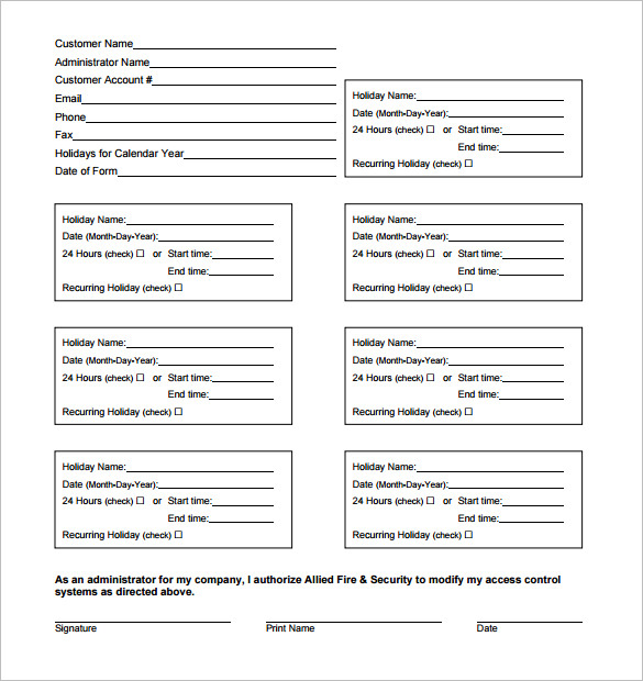 11+ Holiday Schedule Templates Free Word, Excel, PDF Format Download