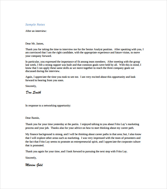 Thank you Note Template 10 Free Word, PDF Documents Download