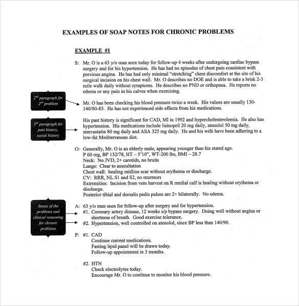 Soap Note Template 9+ Free Word, PDF Format Download! Free