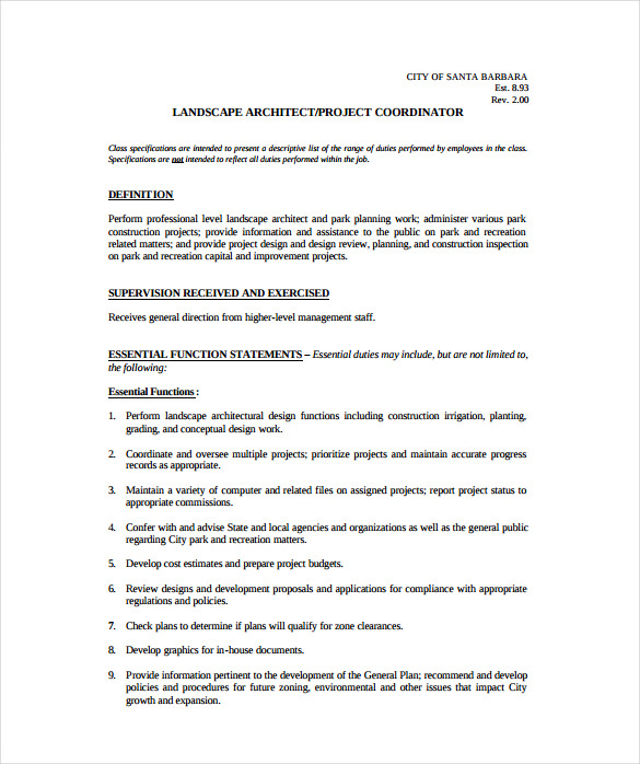 9+ Project Coordinator Job Description Templates Free Sample, Example