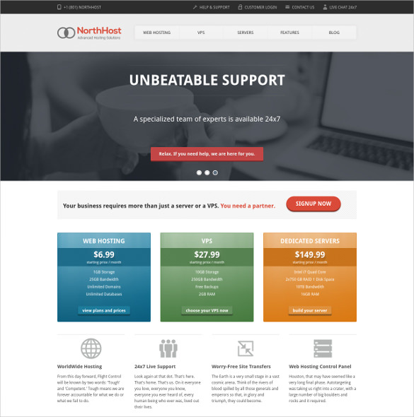 15+ Hosting PHP Themes & Templates