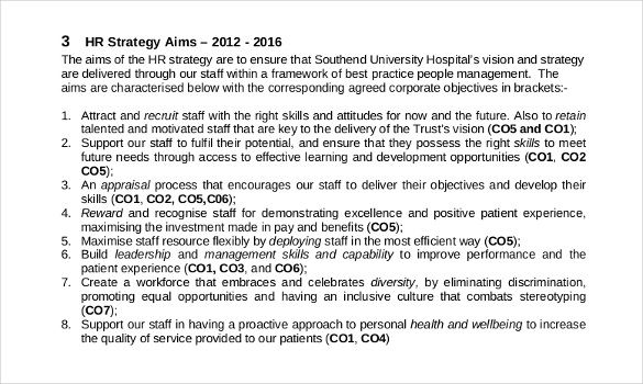 HR Strategy Template 38+ Free Word, PDF, Documents Download Free
