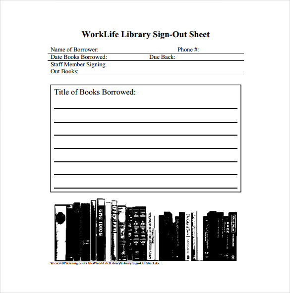 Sign Out Sheet Template 16+ Free Word, PDF Documents Download! Free & Premium Templates