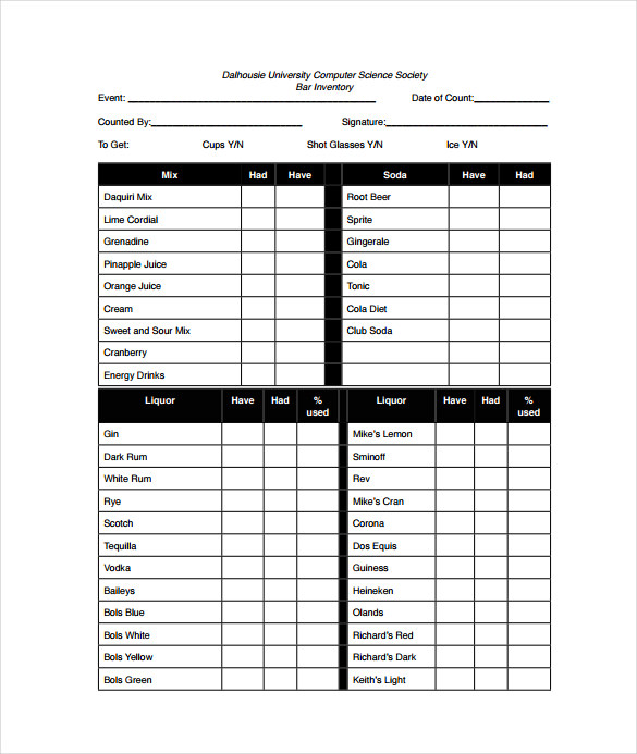 Inventory Sheet Template 14+ Free Excel, PDF Documents Download