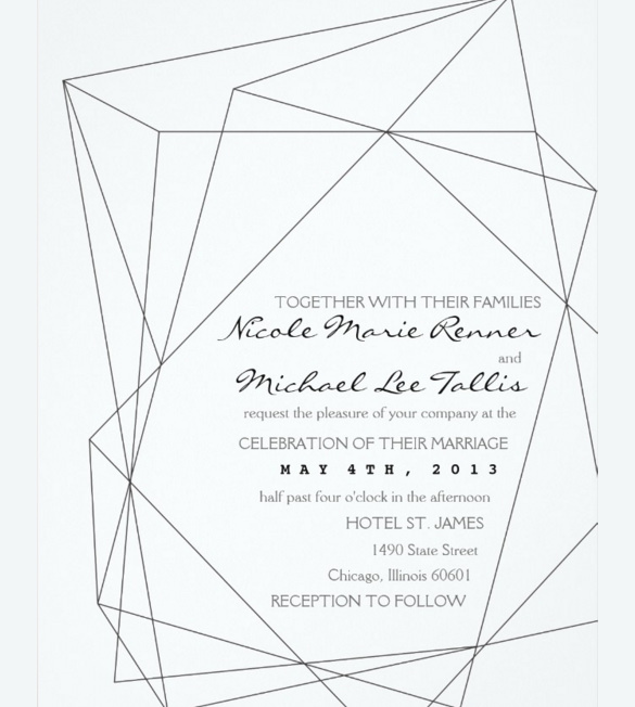 9+ Geometric Wedding Invitations & Ideas