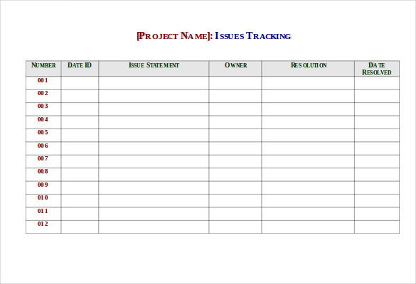 25+ Defect Tracking Log Sample Templates Sample Templates
