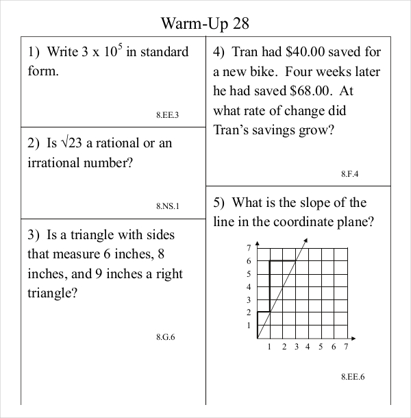Common Core Math Sheet 10+ Free Word, Excel, PDF Documents Download