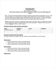 Simple Meeting Minutes Template Gonghang Web