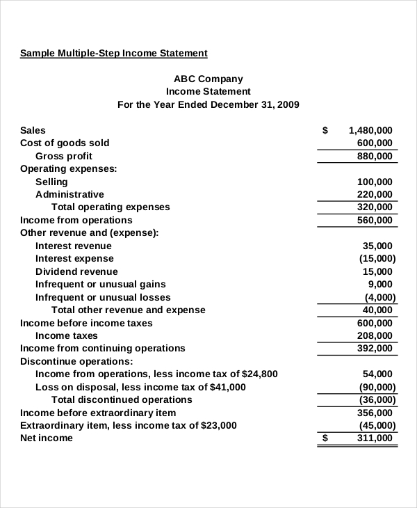 Statement Template 14+ Free Excel, PDF, Word Documents Download