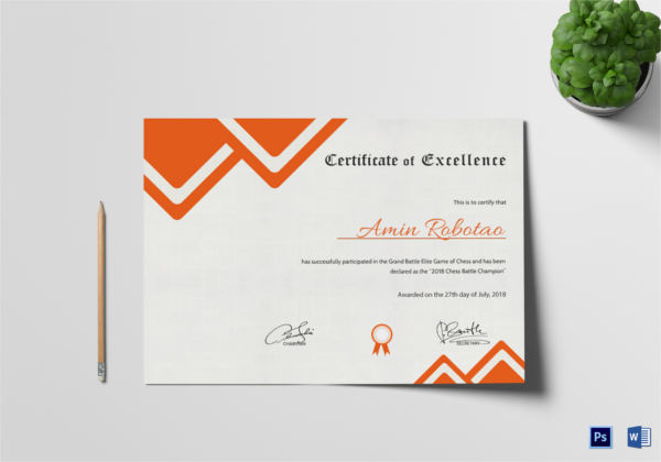 Chess Certificates 8+ Word, PSD Format Download Free & Premium Templates