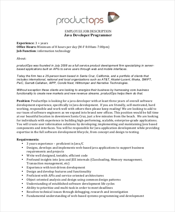 14+ FREE Software Engineer Job Description Templates PDF, DOC
