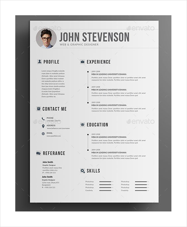 25+ Free Resume Templates PDF, DOC Free & Premium