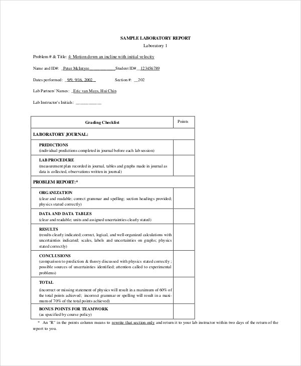 13+ Lab Report Templates Free PDF, MS Word, Apple Pages, Google Docs