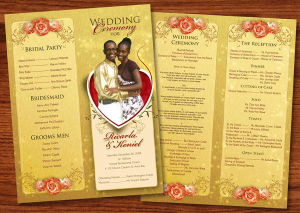 8+ Wedding Event Program Templates PSD, Vector EPS, AI
