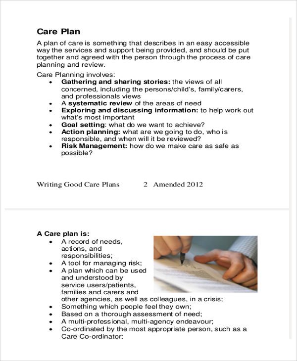 15+ Basic Care Plan Templates Word, PDF Format Download!