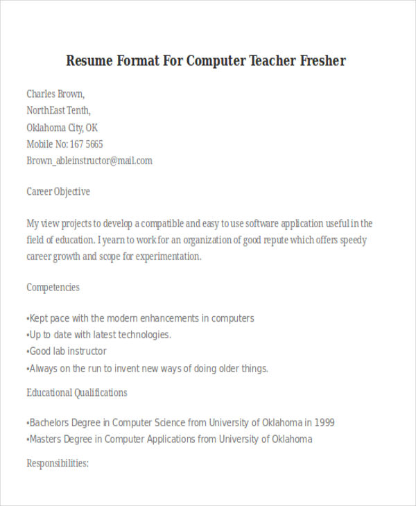 28+ Teacher Resume Templates Download Free & Premium Templates