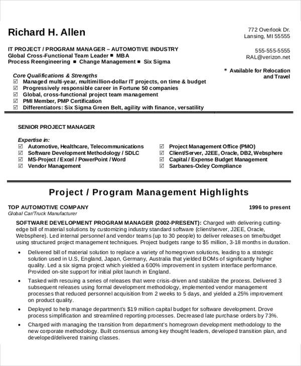 29+ IT Resume Design Templates PDF, DOC