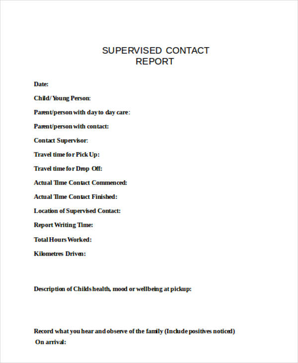 9+ Contact Report Templates Free Sample, Example Format Download