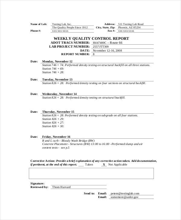 17+ Sample Quality Report Templates in Word, PDF, Apple Pages