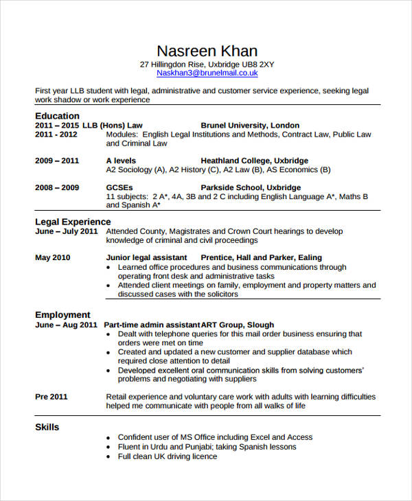 10+ Law Curriculum Vitae Templates PDF, DOC Free & Premium Templates
