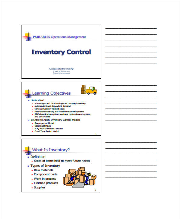11+ Inventory Control Templates PDF