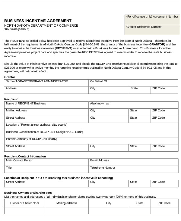 9+ Incentive Agreement Templates Free Sample, Example Format Download