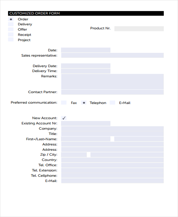 8+ Order Receipt Templates Word, PDF