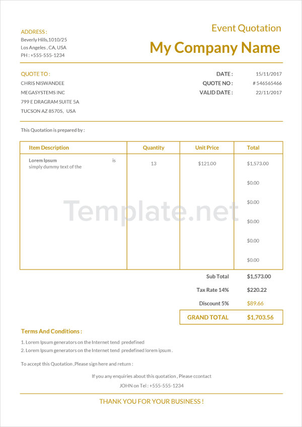 37+ Best Quotation Templates AI, Google Docs, Apple