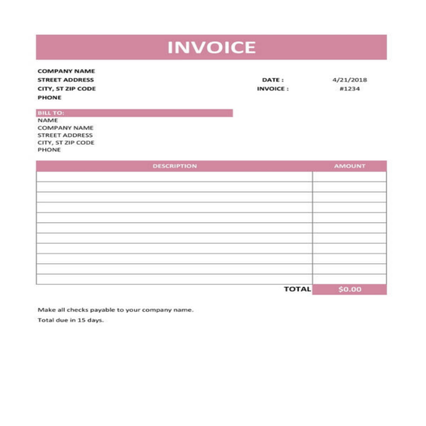 43+ Free Invoice Templates
