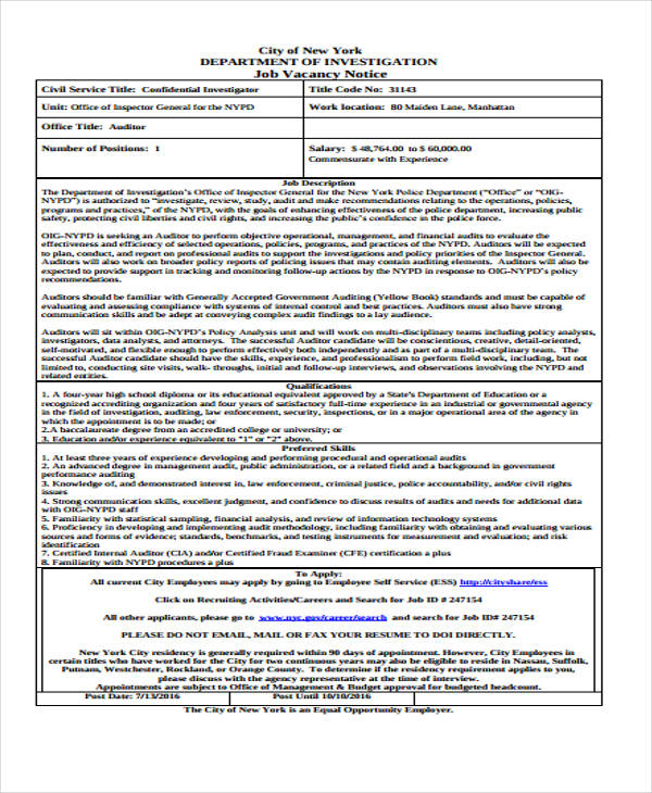 30+ Free Notice Templates