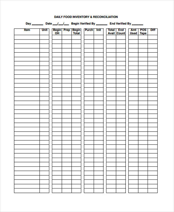 41+ Free Inventory Templates