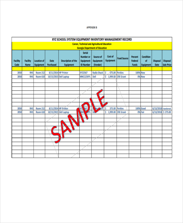 8+ School Inventory Templates Word, PDF