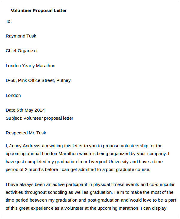 38+ Proposal Letter Templates Word, PDF Free & Premium Templates