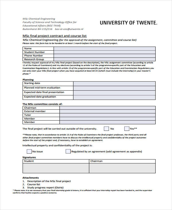 14+ Project Contract Templates Word, PDF