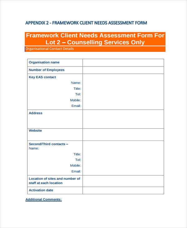 48+ Sample Assessment Forms Free & Premium Templates