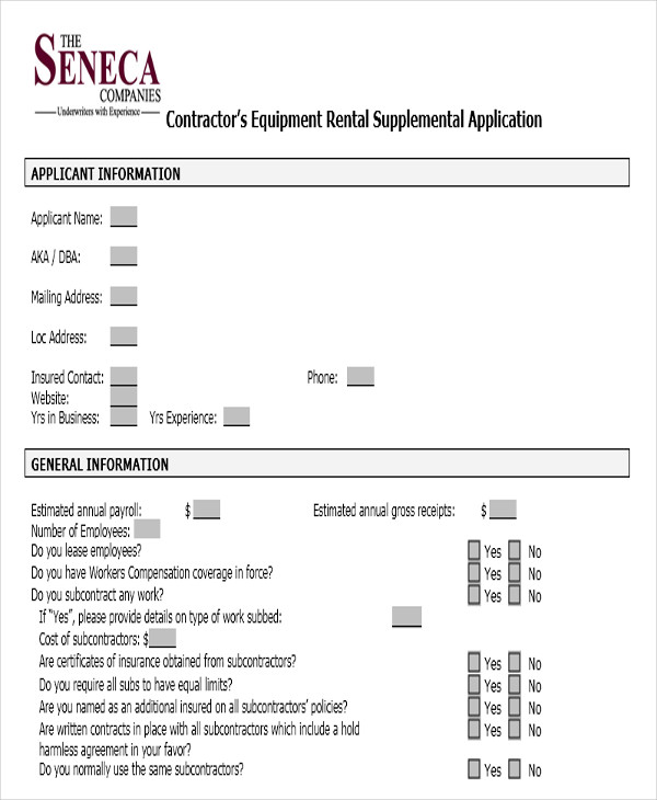 24+ Free Rental Application Templates Free & Premium Templates