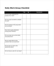 Daily Checklist Sample Raisa Template