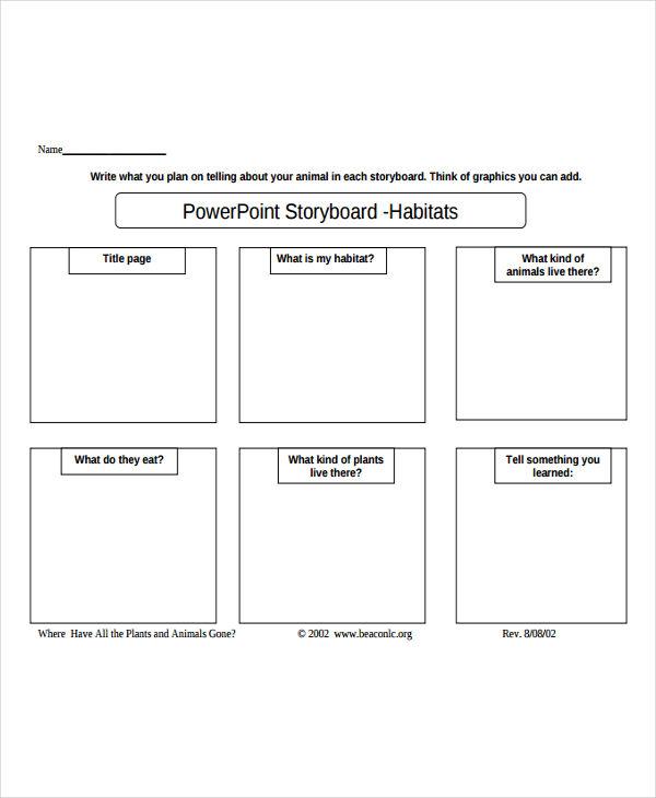 Microsoft PowerPoint Storyboard Template