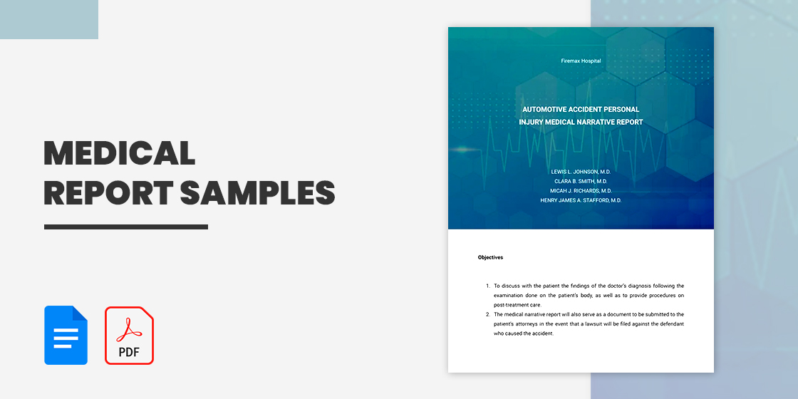 42+ Medical Report Samples Word, PDF, Illustrator