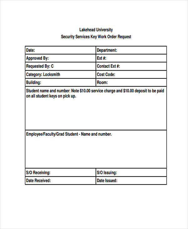 31+ Work Order Formats Word, PDF, Docs