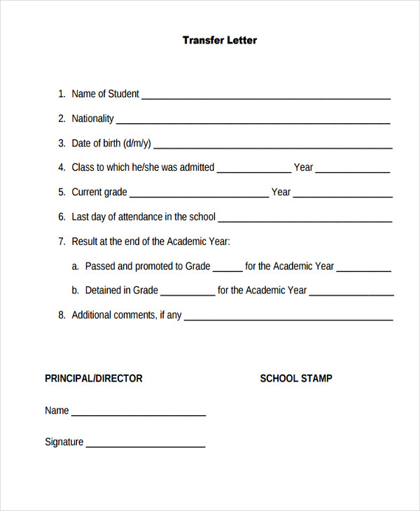 26+ Transfer Letter Templates in PDF