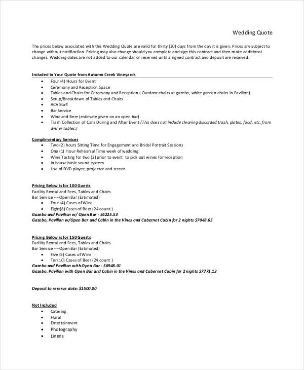 55+ Quotation Templates PDF, DOC, Excel