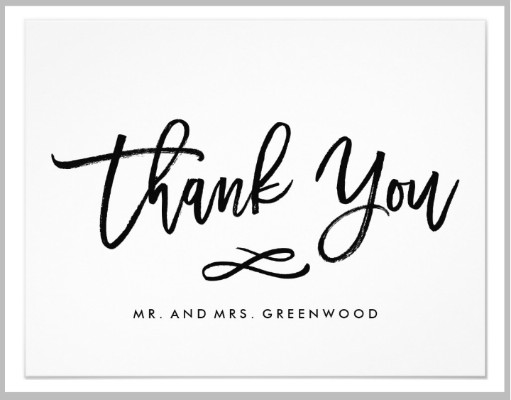 Wedding Thank You Cards Printable Photo Wedding Thank You Postcard