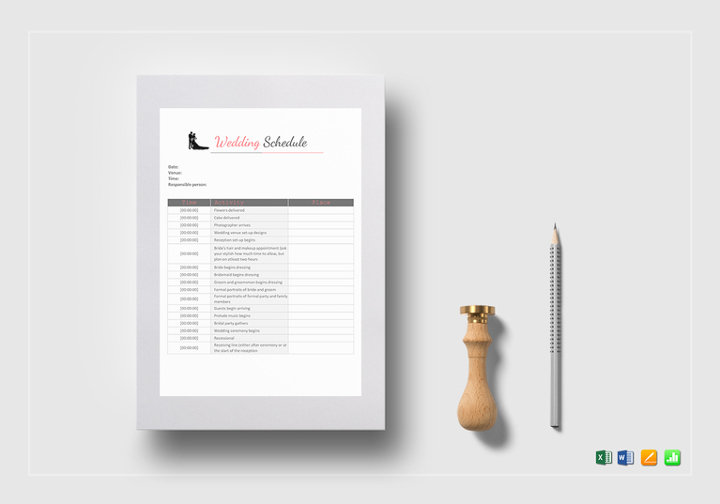 14+ Wedding Schedule Templates Free PDF, DOC Format Download Free
