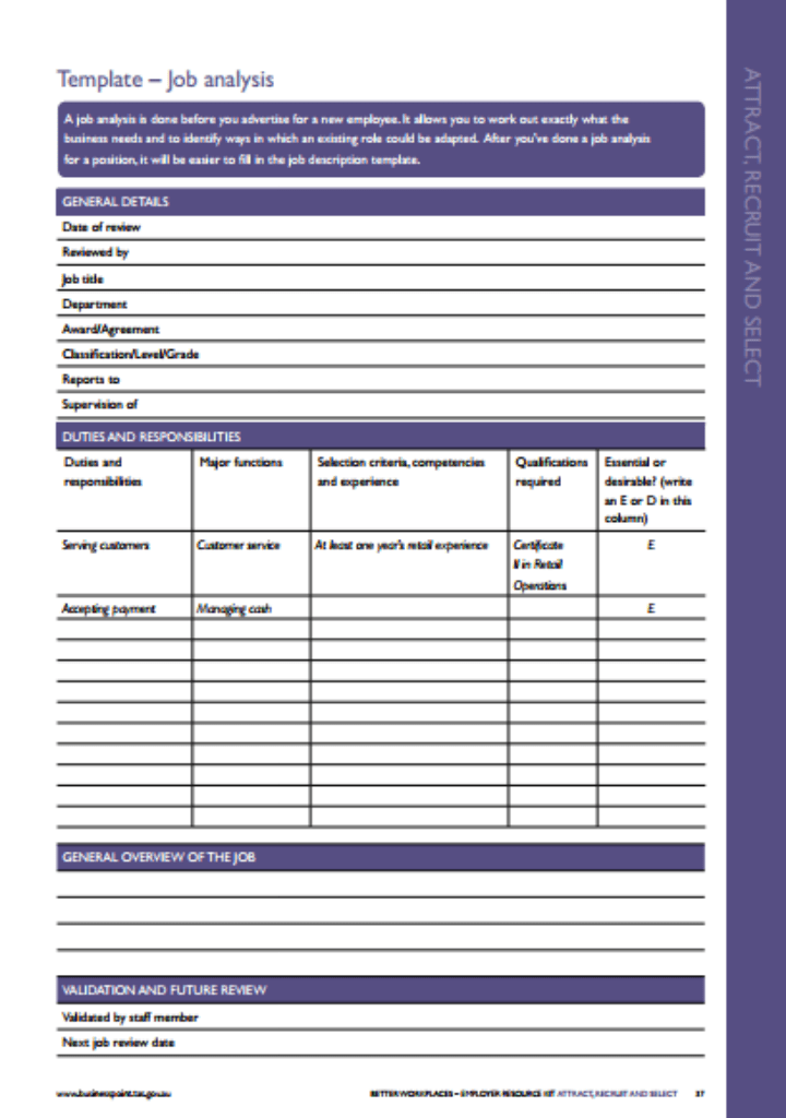 7+ Job Analysis Forms & Templates PDF, DOCS