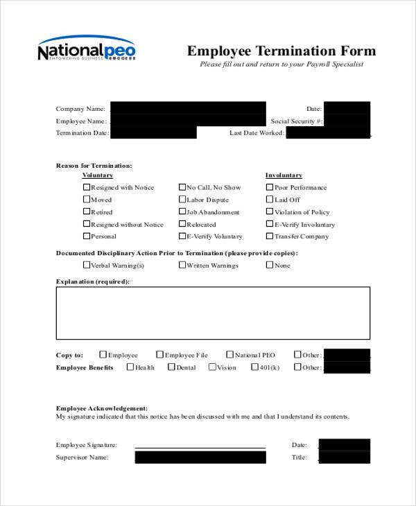 23+ Employee Termination Templates Word, PDF, Excel