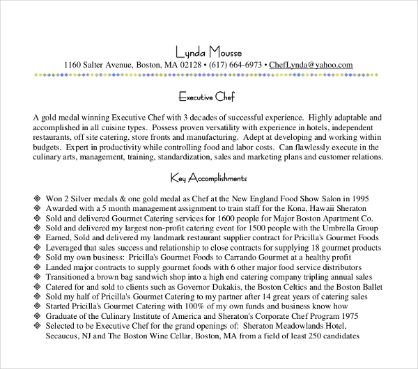 9+ Cook Resume Templates PDF, DOC Free & Premium Templates