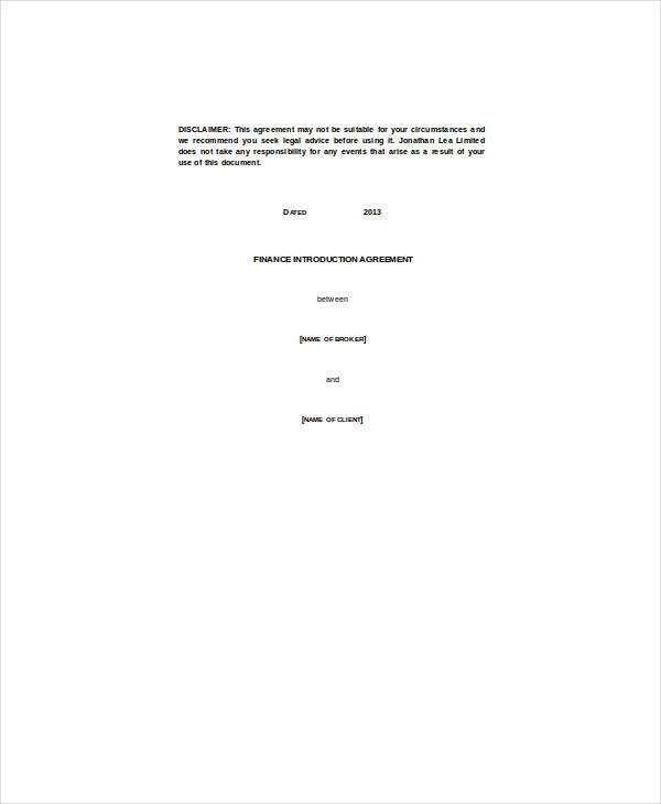 12+ Finance Agreement Templates Word, PDF, Docs