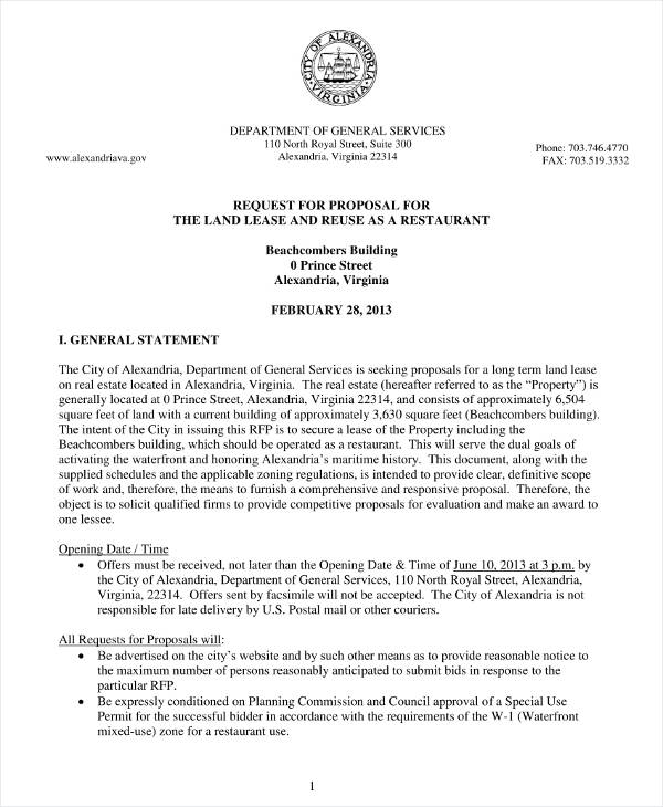 10+ Lease Proposal Templates for Restaurant, Cafe & Bakery PDF